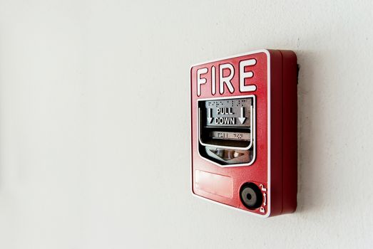 An  Fire Alarm near door fire .