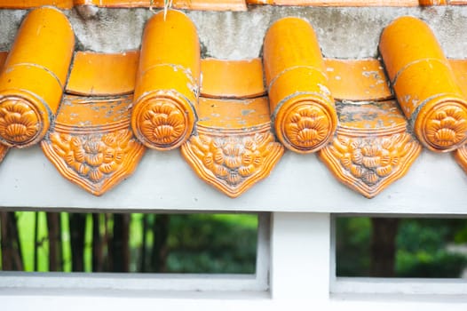 An China roof in nature place .