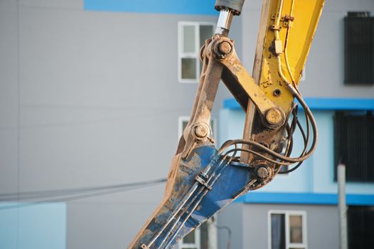 An Machine Drilling in Construction place .