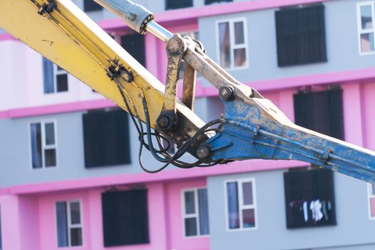 An Machine Drilling in Construction place .