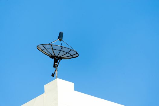 An Radar in blue sky sunset .