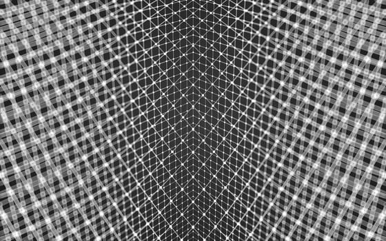 Abstract polygonal space low poly dark background with connecting dots and lines. Connection structure.