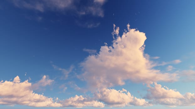 Cloudy blue sky abstract background, blue sky background with tiny clouds, 3d illustration