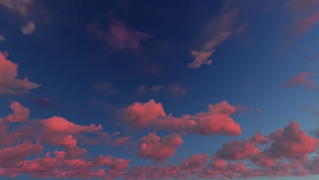 Cloudy blue sky abstract background, blue sky background with tiny clouds, 3d illustration