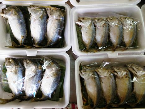 Salted  Mackerel Package selling in the Market