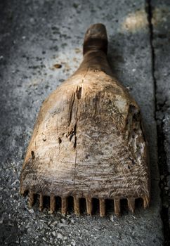 Traditional weft beater used in the making of hand crafted rugs