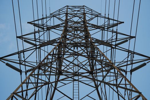 Close up of Electric Transmission Tower