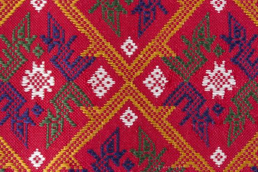 Thailand silk production of crafts in beautiful patterns