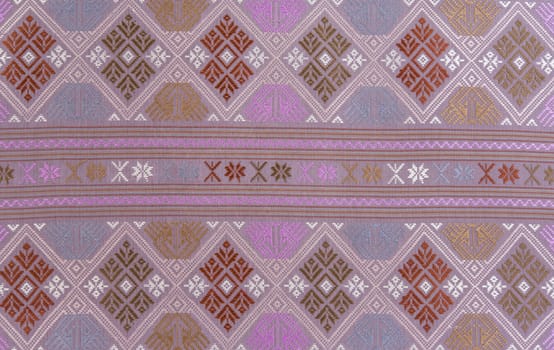 Thailand silk production of crafts in beautiful patterns