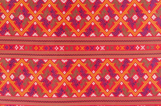 Thailand silk production of crafts in beautiful patterns