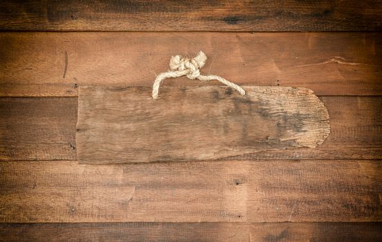 wood banner on wood background