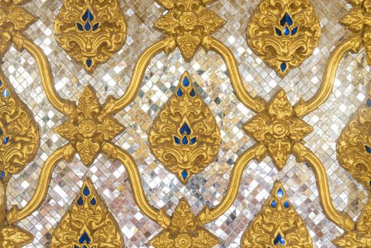 Thailand gold striped wall