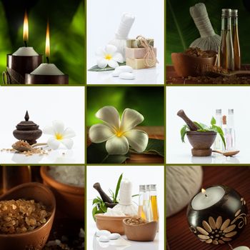 Spa theme  photo collage composed of different images