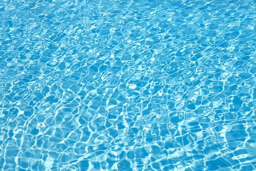 View of nice blue swimming pool water surface