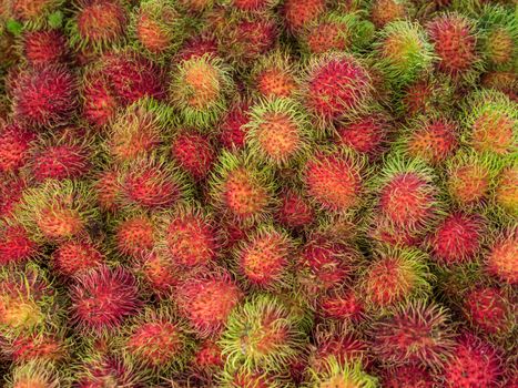 rambutan sweet delicious fruit background of fresh, Thailand.