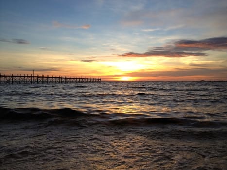 sunset at the beach