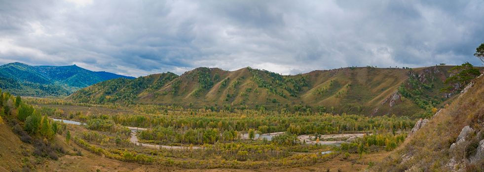 mountains in beauty autumn day