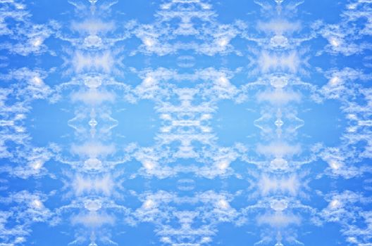 white clouds in the blue sky background in vintage light