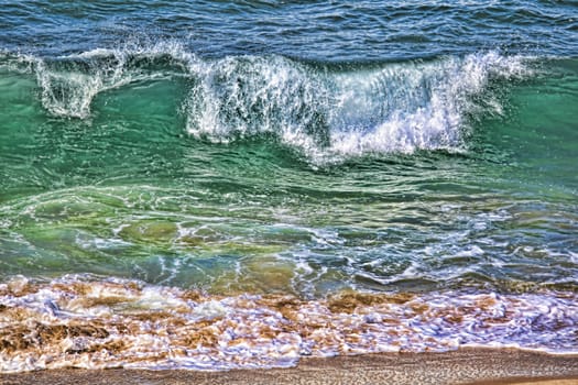 Sea wave on the shore 