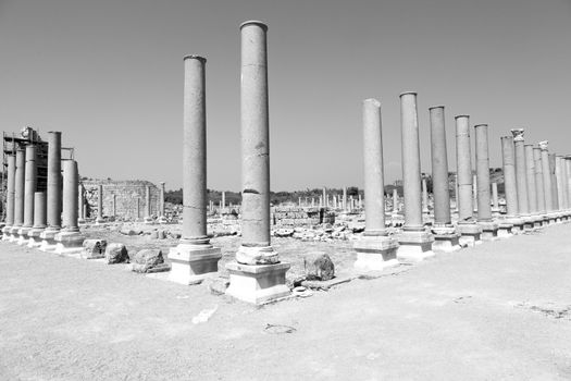  old   construction in asia turkey the column  and the roman temple 