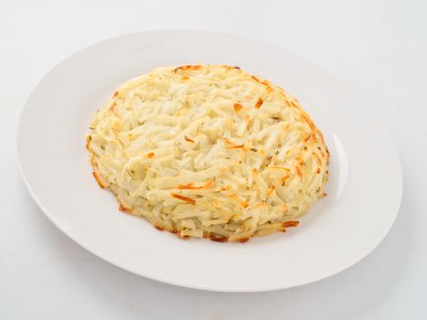 close up of swiss potato rosti