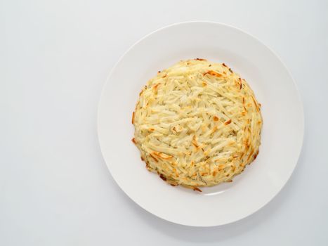 close up of swiss potato rosti