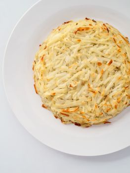 close up of swiss potato rosti