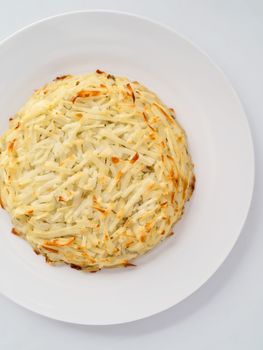 close up of swiss potato rosti