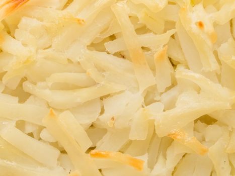 close up of swiss potato rosti food background