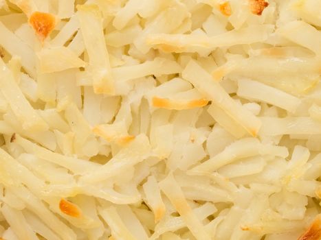 close up of swiss potato rosti food background