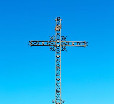 abstract     cross in   italy europe and the sky background