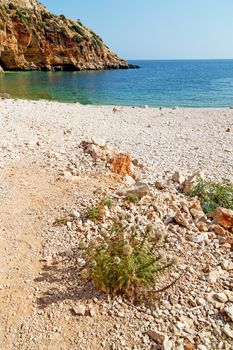  in thurkey antalya lycia way water rocks and sky near the nature