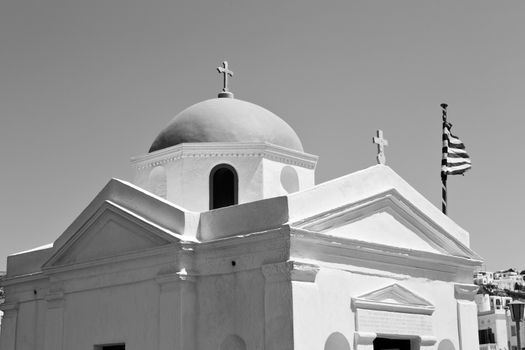 in     santorini       greece old construction and      the sky