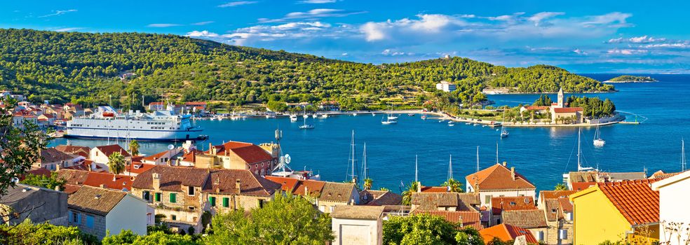 Harbor of Vis island panorama, Dalmatia, Croatia