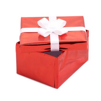 Open gift box isolated on white background