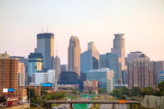 Downtown Minneapolis, Minnesota early in the morning