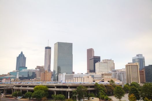 Downtown Atlanta, Georgia on a cloudy day