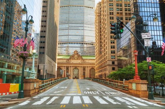 Grand Central Terminal viaduc and old entrance in New York