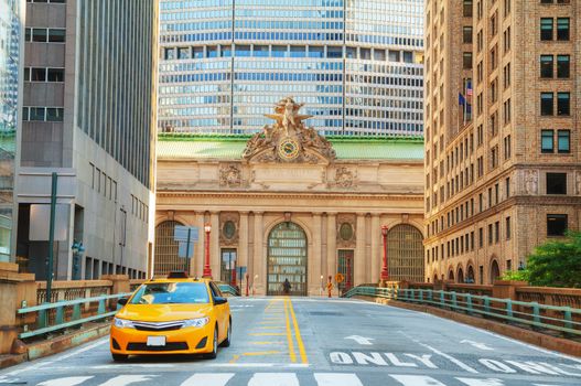 Grand Central Terminal viaduc and old entrance in New York