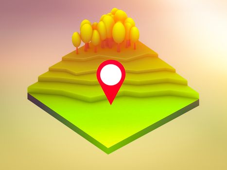 landscape concept isometric infographic,showing data analytics, isometric infographic background