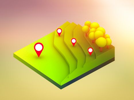 landscape concept isometric infographic,showing data analytics, isometric infographic background