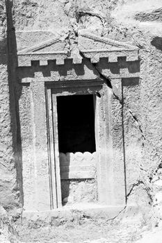 myra      in turkey europe old roman necropolis and indigenous tomb stone