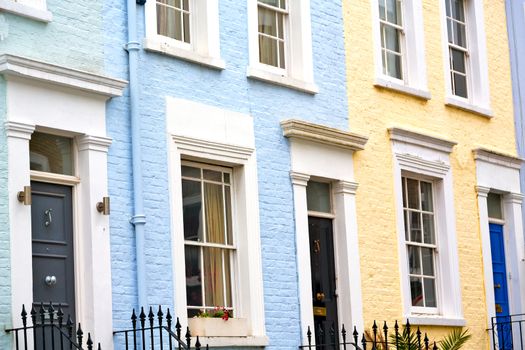 notting hill in london england old suburban and antique liliac       wall door 