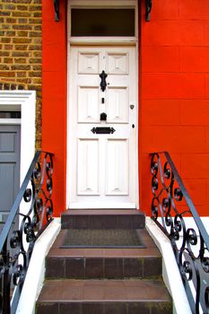 notting hill in london england old suburban and antique        wall door 