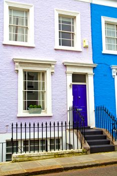 notting hill in london england old suburban and antique    wall door 