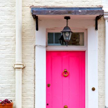 notting hill in london england old suburban and antique      wall door 