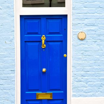 notting hill in london england old suburban and antique    wall door 