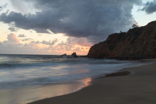 Crescent Bay beach at sunset in Laguna Beach, California, United States in summer