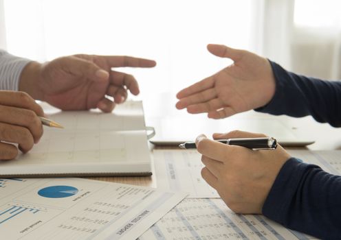 Executives are discussing the financial results of the Company for the marketing plan.