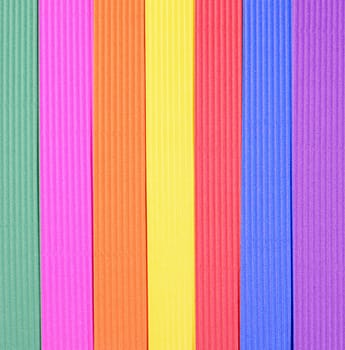 Set of color crepe paper close up
